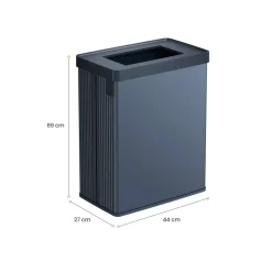 Pattumiera aperta 54 L 44x27x69h cm blu - Longueuil