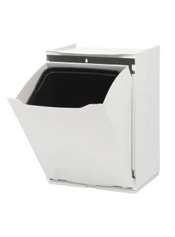 Pattumiera Bianco Capacità 15 lt un Cestino 34x29x47h cm, Cestino Estraibile Made in Italy - Dorothy