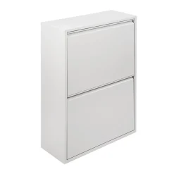 Pattumiera Bianco Capacità 72 (18 per Secchio) Fissaggio a Muro Opzionale 60x25x93h cm, 4 Cestini - Anukhatun