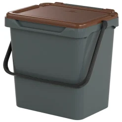 Pattumiera Marrone Capacità 36 lt un Cestino 40x31x39h cm, Made in Italy - Foscas
