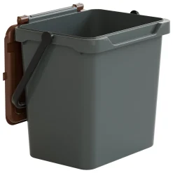 Pattumiera Marrone Capacità 36 lt un Cestino 40x31x39h cm, Made in Italy - Foscas