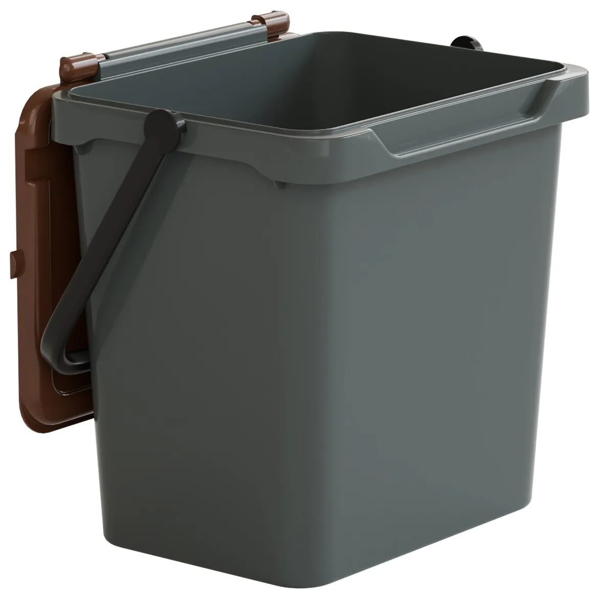 Pattumiera Marrone Capacità 36 lt un Cestino 40x31x39h cm, Made in Italy - Foscas