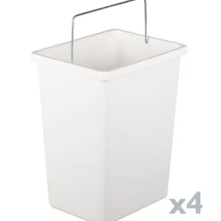 Pattumiera Nero Capacità 72 (18 per Secchio) Fissaggio a Muro Opzionale 60x25x93h cm, 4 Cestini - Anukhatun