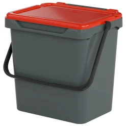 Pattumiera Rosso Capacità 37 lt un Cestino 40x31x39h cm, Made in Italy - Foscas