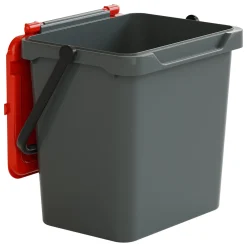 Pattumiera Rosso Capacità 37 lt un Cestino 40x31x39h cm, Made in Italy - Foscas