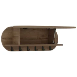 Pensile appendiabiti 84x28h cm 6 posti quercia - Terry