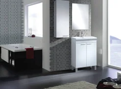 Pensile bagno modulabile 30x85h cm bianco lucido - Alcott