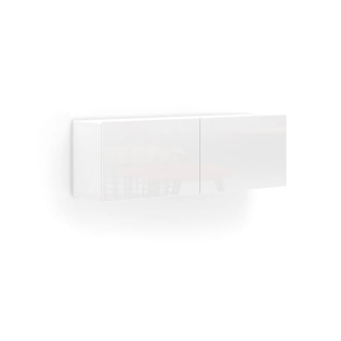 Pensile bagno 112x37h cm bianco lucido - Ostrense