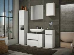 Pensile moderno 3 ante 60x70h cm bianco lucido - Algeri