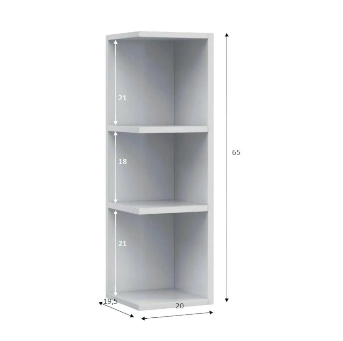 Pensile moderno 20x65h cm bianco - Alinka
