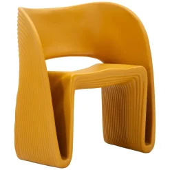 Poltrona Arancione Senape Adatto per Indoor/outdoor Braccioli 59x79x68h cm, Altezza Seduta 45 cm - Galire