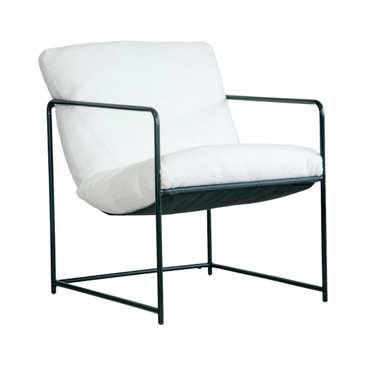 Poltrona Bianco Braccioli Peso Supportato 120 kg 61x67x75h cm, Materiale Struttura in Metallo - Appare