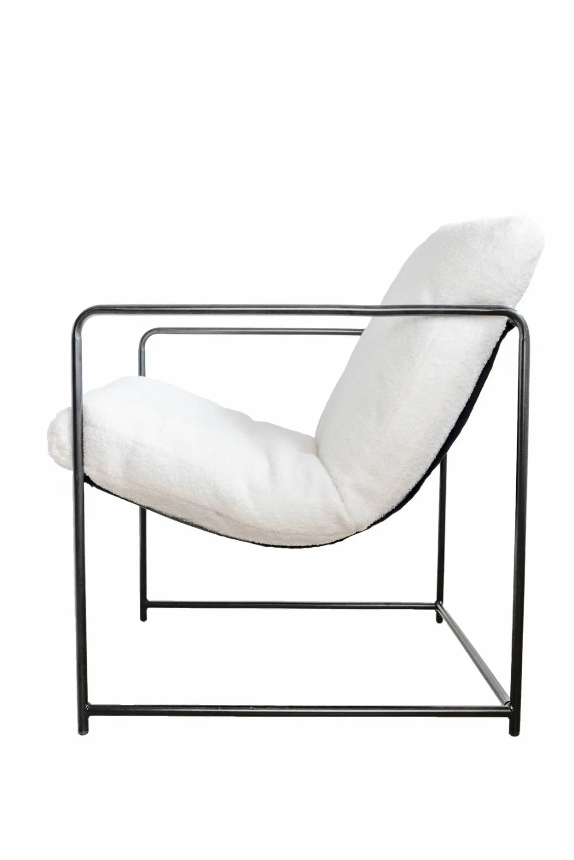 Poltrona Bianco Braccioli Peso Supportato 120 kg 61x67x75h cm, Materiale Struttura in Metallo - Appare