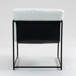 Poltrona Bianco Braccioli Peso Supportato 120 kg 61x67x75h cm, Materiale Struttura in Metallo - Appare