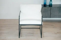 Poltrona Bianco Braccioli Peso Supportato 120 kg 61x67x75h cm, Materiale Struttura in Metallo - Appare