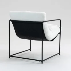 Poltrona Bianco Braccioli Peso Supportato 120 kg 61x67x75h cm, Materiale Struttura in Metallo - Appare