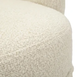Poltrona Bianco Crema Nero Base Girevole Braccioli 70x72x75h cm, Materiale Struttura in Legno Nobilitato - Morond