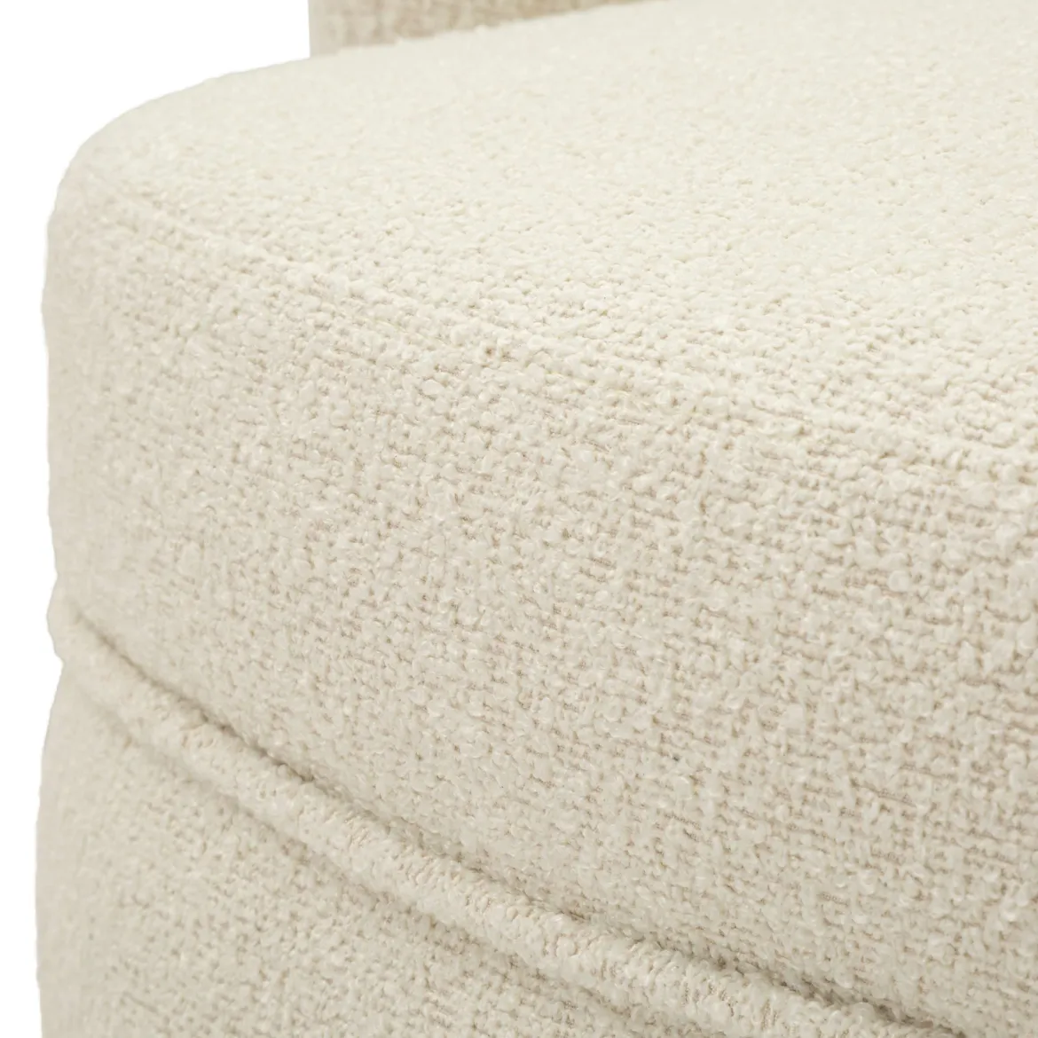 Poltrona Bianco Crema Nero Base Girevole Braccioli 70x72x75h cm, Materiale Struttura in Legno Nobilitato - Morond
