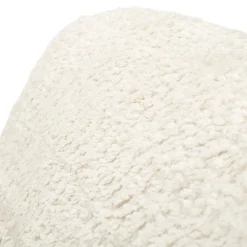 Poltrona Bianco Reclinabile Trasformabile in Letto, Rivestimento in Tessuto Bouclè 31x31x97h cm, Materiale Struttura in Tessuto - Abyane