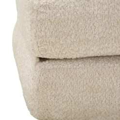 Poltrona Bianco Reclinabile Trasformabile in Letto, Rivestimento in Tessuto Bouclè 31x31x97h cm, Materiale Struttura in Tessuto - Abyane