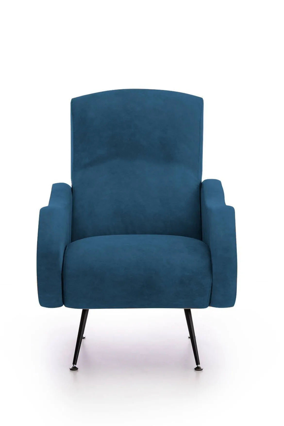 Poltrona blu Braccioli Peso Supportato 90 kg 70x100x98h cm, Materiale Struttura in Legno Made in Italy - Lasnigo