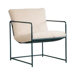 Poltrona design in metallo e tessuto bianco - Appare