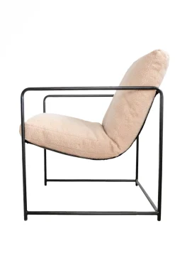 Poltrona design in metallo e tessuto bianco - Appare