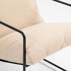 Poltrona design in metallo e tessuto bianco - Appare