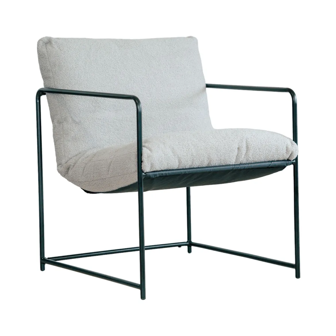 Poltrona design in metallo e tessuto marrone - Appare