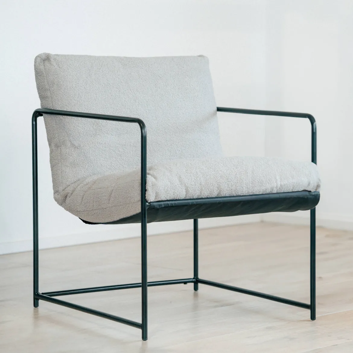 Poltrona design in metallo e tessuto marrone - Appare