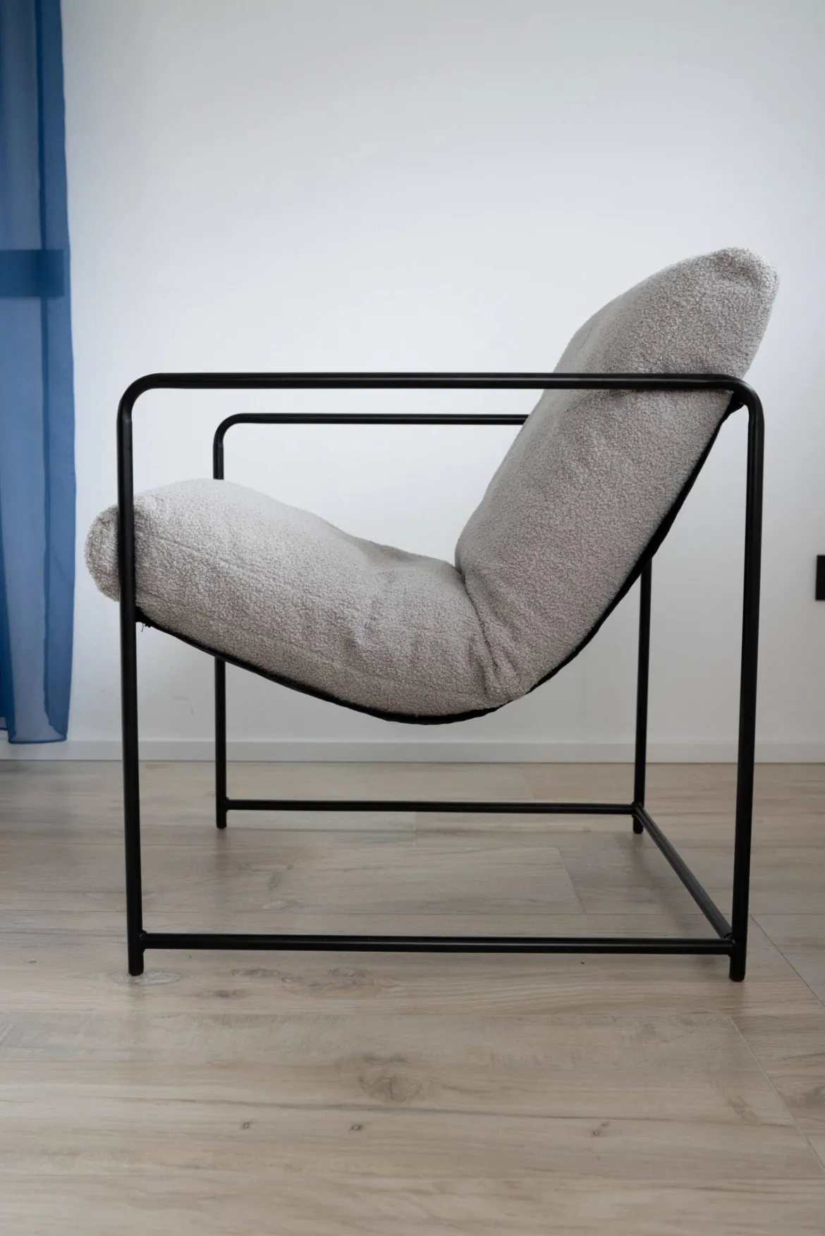 Poltrona design in metallo e tessuto marrone - Appare