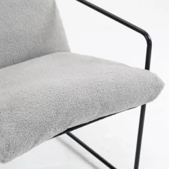 Poltrona design in metallo e tessuto marrone - Appare