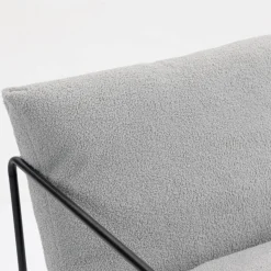 Poltrona design in metallo e tessuto marrone - Appare