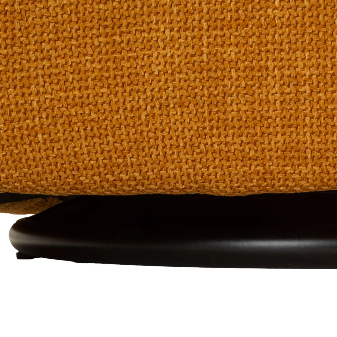 Poltrona Giallo Senape Nero Base Girevole Braccioli 84x66x80h cm, Materiale Struttura in Metallo - Toamas