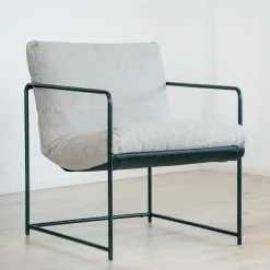 Poltrona Grigio Braccioli Peso Supportato 120 kg 61x67x75h cm, Materiale Struttura in Metallo - Appare