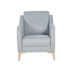 Poltrona Grigio Chiaro Marrone Rovere Braccioli, Peso Supportato 80 kg - Propata
