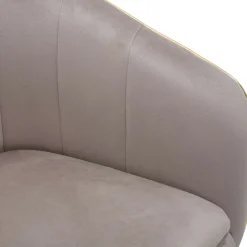 Poltrona Grigio oro Braccioli Materiale Struttura in Tessuto 62x58x78h cm, Colore Struttura oro - Cachi