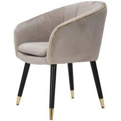 Poltrona Grigio oro Braccioli Materiale Struttura in Tessuto 62x58x78h cm, Colore Struttura oro - Cachi