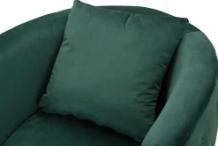 Poltrona in tessuto con braccioli verde - Prampolini