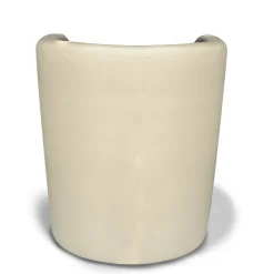 Poltrona moderna in ecopelle con braccioli bianca - Ago