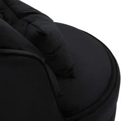 Poltrona Nero oro con Cuscini Materiale Struttura in Legno Nobilitato 84x84x72h cm, Materiale Struttura in Tessuto - Palang