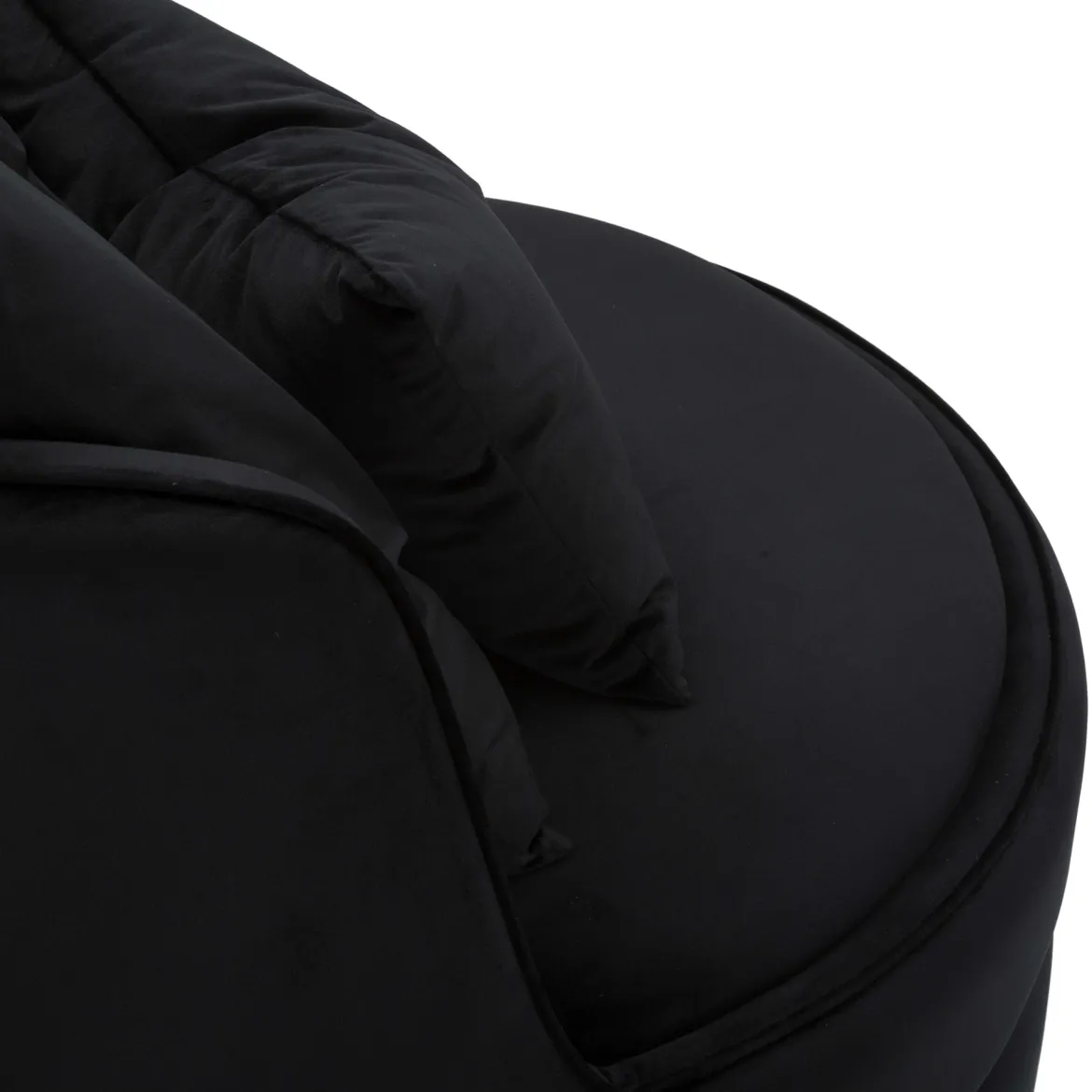 Poltrona Nero oro con Cuscini Materiale Struttura in Legno Nobilitato 84x84x72h cm, Materiale Struttura in Tessuto - Palang