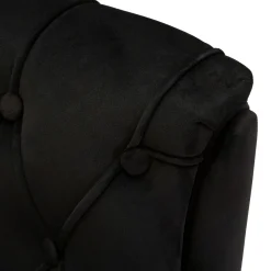 Poltrona Nero oro con Cuscino Braccioli 88x83x91h cm, Colore Struttura oro - Turtuk