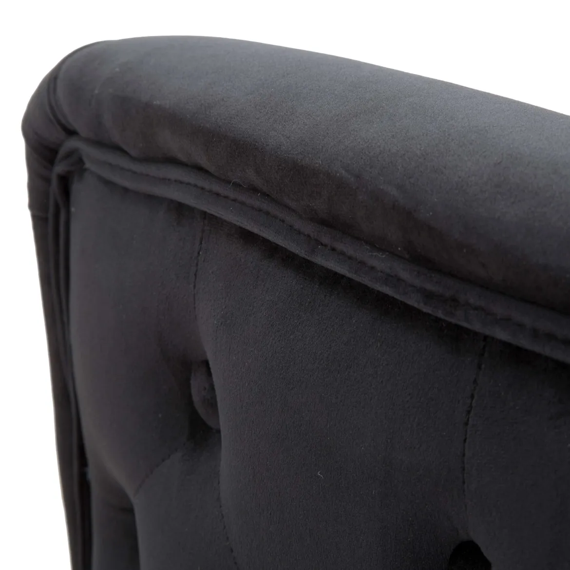 Poltrona Nero oro Rivestimento in Velluto Braccioli 76x74x71h cm, Materiale Struttura in Metallo - StIves