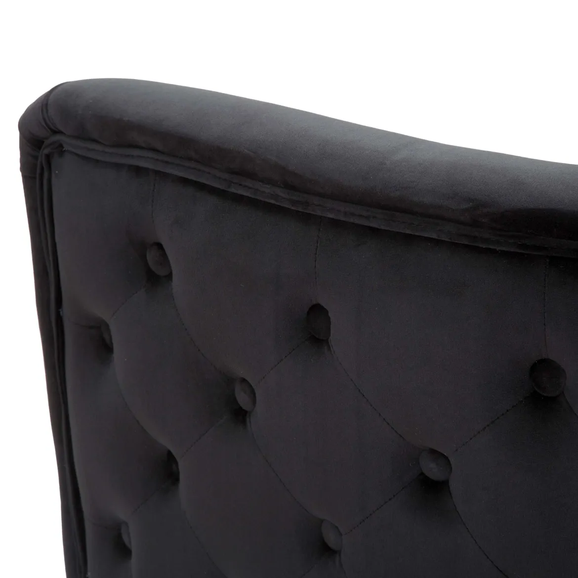 Poltrona Nero oro Rivestimento in Velluto Braccioli 76x74x71h cm, Materiale Struttura in Metallo - StIves