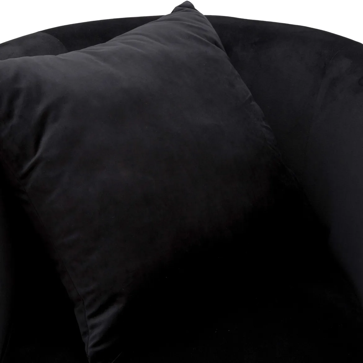 Poltrona Nero oro Rivestimento in Velluto Braccioli 76x74x71h cm, Materiale Struttura in Metallo - StIves