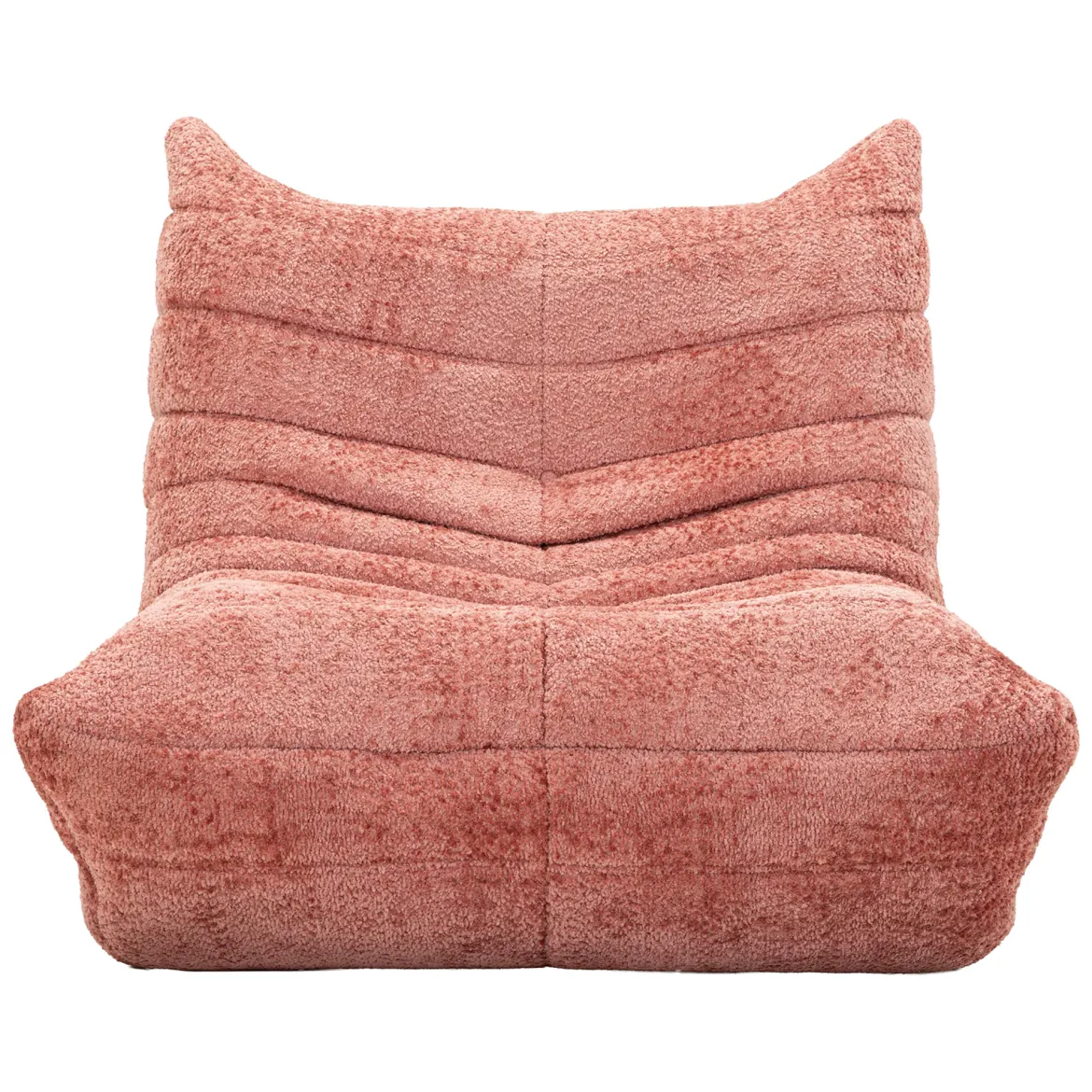 Poltrona Rosa Rivestimento in Tessuto Bouclè Materiale Struttura in Tessuto 27x27x108h cm, Altezza Seduta 45 cm - Battam