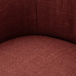 Poltrona Rosso Bianco Base Girevole Braccioli 84x66x80h cm, Materiale Struttura in Metallo - Toamas