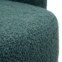 Poltrona Verde Ottanio Nero Base Girevole Braccioli 70x72x75h cm, Materiale Struttura in Legno Nobilitato - Morond