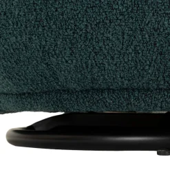 Poltrona Verde Ottanio Nero Base Girevole Braccioli 70x72x75h cm, Materiale Struttura in Legno Nobilitato - Morond